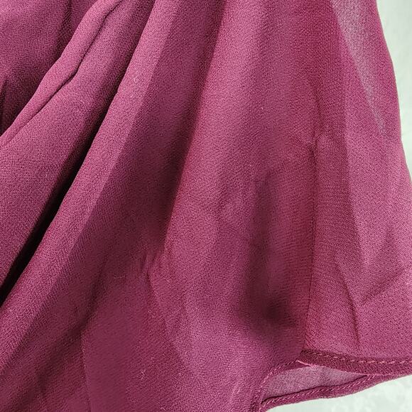 NEW Lulus Convincing Grace Burgundy Flutter Sleeve Wrap Maxi Dress - Picture 10 of 13